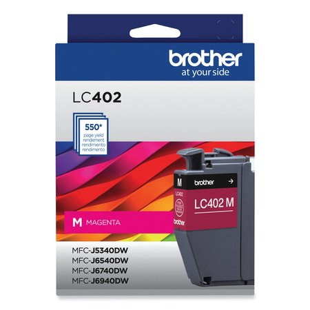 BROTHER Ink, 550 Page-Yield, Magenta LC402MS